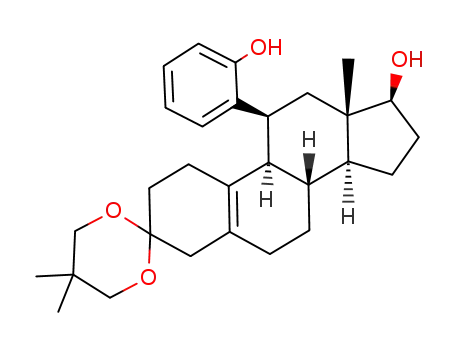 3,3-<2,2-dimethyl-1,3-propanediylbis(oxy)>-11β-(2-hydroxyphenyl)estr-5(10)-en-17β-ol