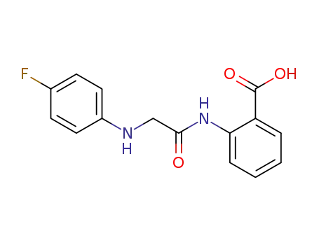 Molecular Structure of 131058-49-6 (Benzoic acid, 2-[[[(4-fluorophenyl)amino]acetyl]amino]-)