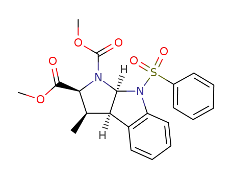 Dimethyl 3-methyl-8-(phenylsulfonyl)-1,2(S),3(R),3a(R),8,8a(S)-hexahydropyrrolo<2,3-b>indole-1,2-dicarboxylate