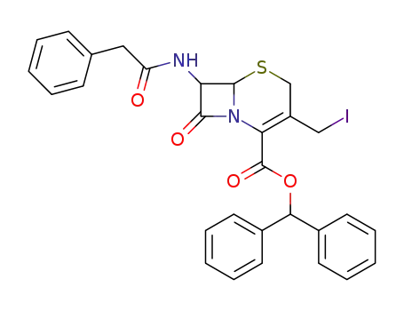 3-Iodomethyl-8-oxo-7-phenylacetylamino-5-thia-1-aza-bicyclo[4.2.0]oct-2-ene-2-carboxylic acid benzhydryl ester