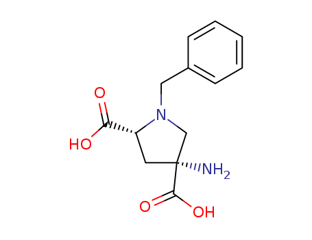 2,4-Pyrrolidinedicarboxylic acid, 4-amino-1-(phenylmethyl)-, (2R,4R)-