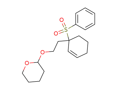Molecular Structure of 193824-93-0 (2H-Pyran, tetrahydro-2-[2-[1-(phenylsulfonyl)-2-cyclohexen-1-yl]ethoxy]-)