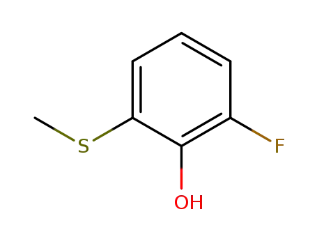 Molecular Structure of 197149-26-1 (Phenol, 2-fluoro-6-(methylthio)- (9CI))