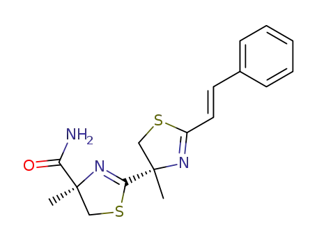 (4S)-4-methyl-4-<2'(4'S)-4'-carboxamide-4'-methyl-Δ<sup>2</sup>-thiazoline>-2-cinnamyl-Δ<sup>2</sup>-thiazoline