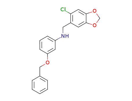 Molecular Structure of 172429-68-4 (N-(2-chloro-4,5-methylenedioxybenzyl)-3-benzyloxyaniline)