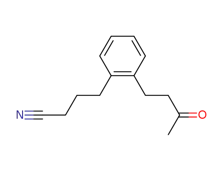 Molecular Structure of 65349-65-7 (Benzenebutanenitrile, 2-(3-oxobutyl)-)