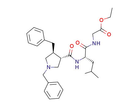 {(S)-2-[((3S,4S)-1,4-Dibenzyl-pyrrolidine-3-carbonyl)-amino]-4-methyl-pentanoylamino}-acetic acid ethyl ester