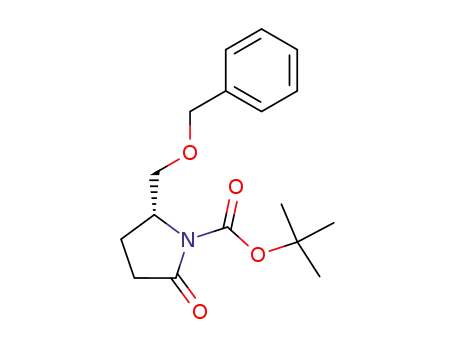 Molecular Structure of 107640-69-7 ((R)-N-t-butoxycarbonyl-5-benzyloxymethyl-2-pyrrolidinone)