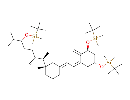 (1S,5R)-1,5-Bis-(tert-butyl-dimethyl-silanyloxy)-3-[2-[(S)-3-[(1R,2R,5R)-5-(tert-butyl-dimethyl-silanyloxy)-1,2,6-trimethyl-heptyl]-3-methyl-cyclohex-(E)-ylidene]-eth-(Z)-ylidene]-2-methylene-cyclohexane