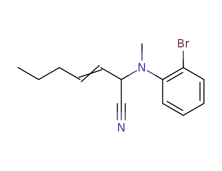 2-(N-methyl-o-bromoanilino)hept-3-enenitrile