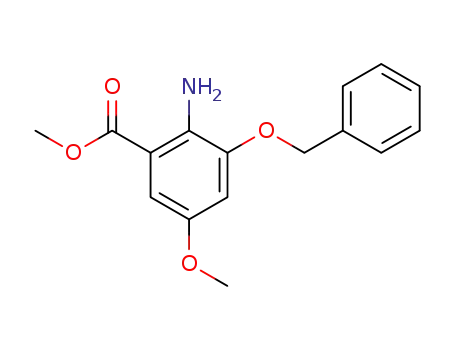 Benzoic acid, 2-amino-5-methoxy-3-(phenylmethoxy)-, methyl ester