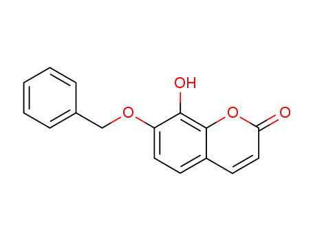 Molecular Structure of 65535-50-4 (2H-1-Benzopyran-2-one, 8-hydroxy-7-(phenylmethoxy)-)