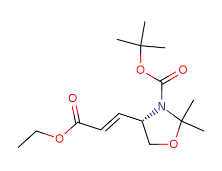 3-Oxazolidinecarboxylic acid,
4-[(1E)-3-ethoxy-3-oxo-1-propenyl]-2,2-dimethyl-, 1,1-dimethylethyl
ester, (4S)-