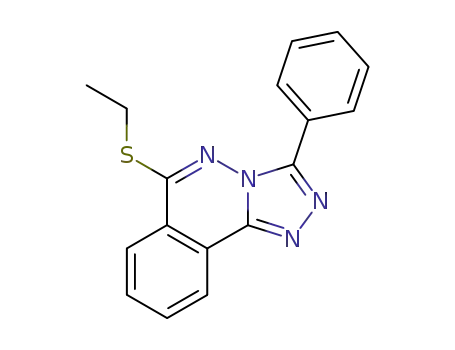 Molecular Structure of 87540-64-5 (1,2,4-Triazolo(3,4-a)phthalazine, 6-(ethylthio)-3-phenyl-)