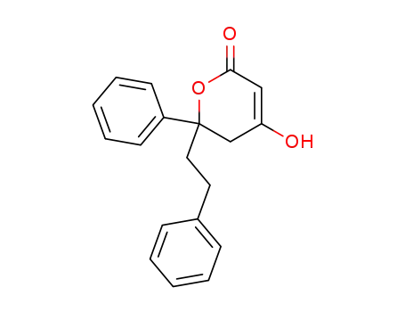 4-hydroxy-6-phenyl-6-phenethyl-5,6-dihydro-pyran-2-one