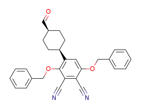 4(e)-(2,5-bis-benzyloxy-3,4-dicyano-phenyl)-cyclohexane-(a)-carbaldehyde