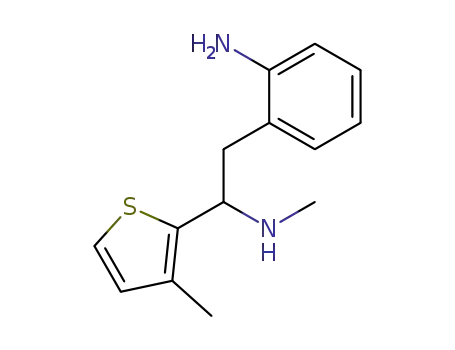 Molecular Structure of 124415-67-4 (2-[2-(methylamino)-2-(3-methylthiophen-2-yl)ethyl]aniline)