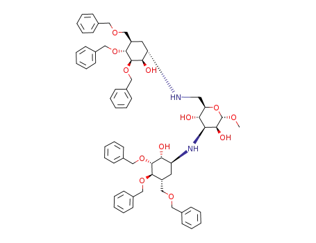 methyl 3,6-dideoxy-3,6-bis(3,4,6-tri-O-benzyl-5a-carba-α-D-mannopyranosylamino)-α-D-mannopyranoside