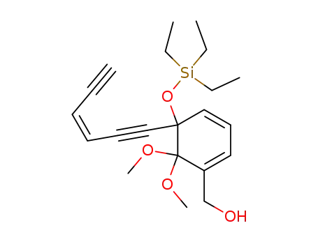 2,2-dimethoxy-3-(triethylsilyl)oxy-3-<(Z)-hexa-1,5-diyne-3-ene>cyclohex-4,6-diene-1-carbinol