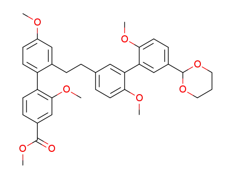 2'-[2-(5'-[1,3]Dioxan-2-yl-6,2'-dimethoxy-biphenyl-3-yl)-ethyl]-2,4'-dimethoxy-biphenyl-4-carboxylic acid methyl ester