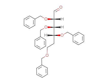 Molecular Structure of 84457-58-9 (2,3,4,6-tetra-O-benzyl-5-deoxy-aldehydo-D-lyxo-hexose)