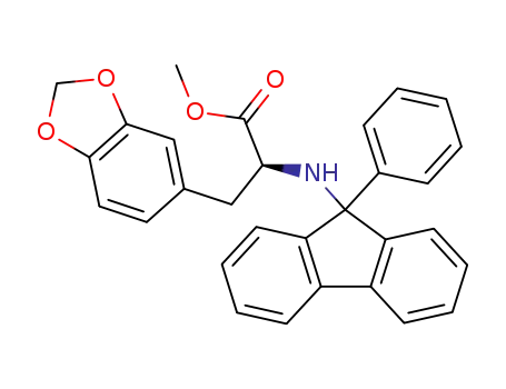 methyl (S)-3-<3,4-(methylenedioxy)phenyl>-2-<N-(9-phenylfluoren-9-yl)amino>propanoate