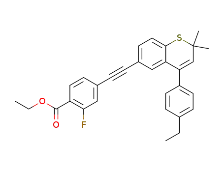 ethyl 4-<<4-(4-ethylphenyl)-2,2-dimethyl-(2H)-thiochromen-6-yl>-ethynyl>-2-fluorobenzoate