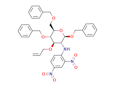 benzyl 3-O-allyl-4,6-di-O-benzyl-2-deoxy-2-(2,4-dinitroanilino)-β-D-glucopyranoside