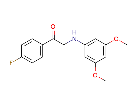 Molecular Structure of 161139-70-4 (2-[(3,5-dimethoxyphenyl)amino]-1-(4-fluorophenyl)ethanone)