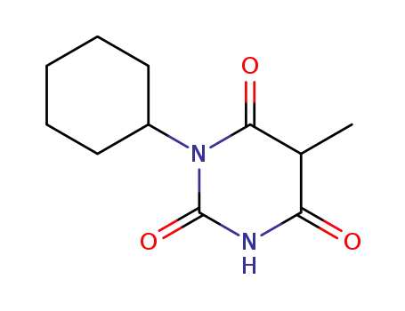 Molecular Structure of 834-90-2 (1-Cyclohexyl-5-methylbarbituric acid)
