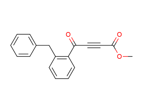Molecular Structure of 166319-10-4 (2-Butynoic acid, 4-oxo-4-[2-(phenylmethyl)phenyl]-, methyl ester)
