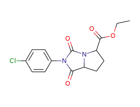 1H-Pyrrolo[1,2-c]imidazole-5-carboxylic acid,
2-(4-chlorophenyl)hexahydro-1,3-dioxo-, ethyl ester