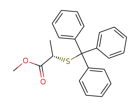 Molecular Structure of 276682-02-1 (methyl (2R)-S-tritylthiolactate)