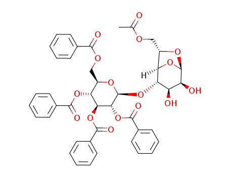 (2,3,4,6-tetra-O-benzoyl-β-D-glucopyranosyl)-(1->4)-7-O-acetyl-1,6-anhydro-L-glycero-β-D-manno-heptopyranose