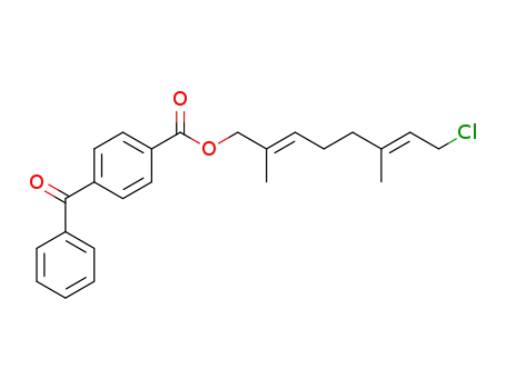 4-Benzoyl-benzoic acid (2E,6E)-8-chloro-2,6-dimethyl-octa-2,6-dienyl ester