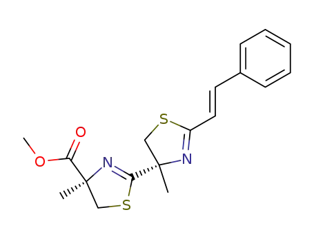 (4S)-4-methyl-4-<2'(4'R)-4'-methoxycarbonyl-4'-methyl-Δ<sup>2</sup>-thiazoline>-2-cinnamyl-Δ<sup>2</sup>-thiazoline