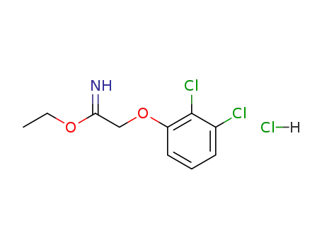 Molecular Structure of 144288-51-7 (Ethanimidic acid, 2-(2,3-dichlorophenoxy)-, ethyl ester, hydrochloride)