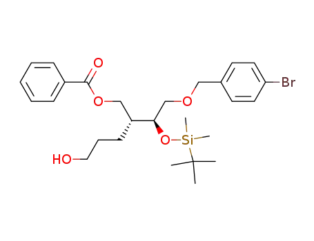 (2S,3R)-4-O-benzoyl-1-O-(4-bromobenzyl)-2-O-tert-butyldimethylsilyl-3-(3-hydroxypropyl)-1,2,4-butanetriol