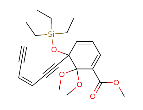 methyl 2,2-dimethoxy-3-(triethylsilyl)oxy-3-<(Z)-hexa-1,5-diyne-3-ene>cyclohex-4,6-diene-1-carboxylate