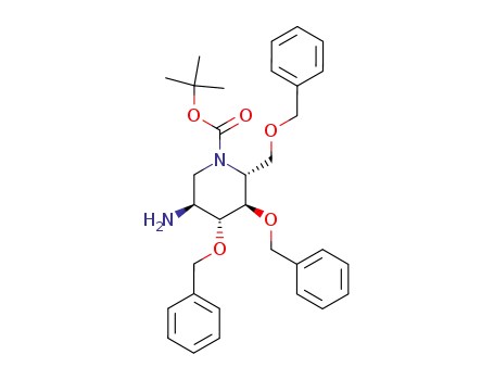 2-amino-3,4,6-tri-O-benzyl-1,5-[(tert-butyloxycarbonyl)imino]-1,2,5-trideoxy-D-glucitol