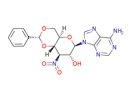 (2R,4aR,6R,7R,8R,8aS)-6-(6-Amino-purin-9-yl)-8-nitro-2-phenyl-hexahydro-pyrano[3,2-d][1,3]dioxin-7-ol