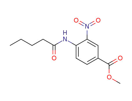 Molecular Structure of 127007-35-6 (Methyl 3-nitro-4-valerylaminobenzoate)