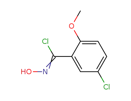 Molecular Structure of 29568-34-1 (5-chloro-2-methoxybenzohydroximinoyl chloride)