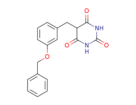 2,4,6(1H,3H,5H)-Pyrimidinetrione,5-[[3-(phenylmethoxy)phenyl]methyl]-
