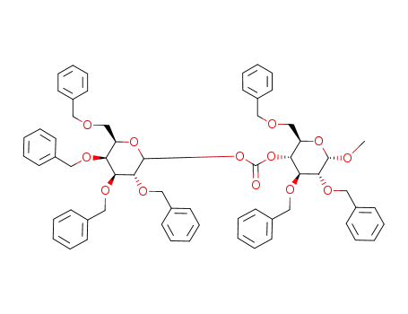 Carbonic acid (2R,3R,4S,5R,6S)-4,5-bis-benzyloxy-2-benzyloxymethyl-6-methoxy-tetrahydro-pyran-3-yl ester (3R,4S,5S,6R)-3,4,5-tris-benzyloxy-6-benzyloxymethyl-tetrahydro-pyran-2-yl ester