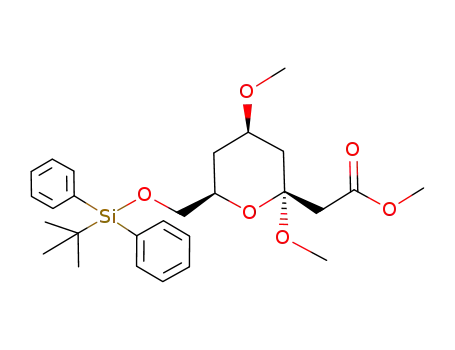 [(2S,4R,6R)-6-(tert-Butyl-diphenyl-silanyloxymethyl)-2,4-dimethoxy-tetrahydro-pyran-2-yl]-acetic acid methyl ester