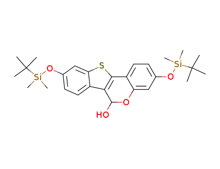 3,9-Bis-(tert-butyl-dimethyl-silanyloxy)-6H-5-oxa-11-thia-benzo[a]fluoren-6-ol