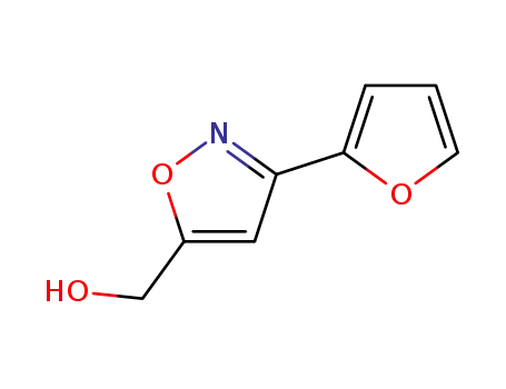 Molecular Structure of 27473-55-8 (5-Isoxazolemethanol,3-(2-furanyl)-(9CI))