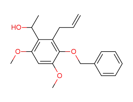 Molecular Structure of 225114-44-3 (1-(2-Allyl-3-benzyloxy-4,6-dimethoxyphenyl)ethanol)