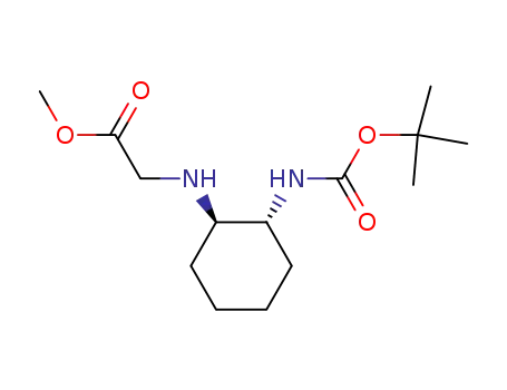 Glycine,
N-[(1R,2R)-2-[[(1,1-dimethylethoxy)carbonyl]amino]cyclohexyl]-, methyl
ester